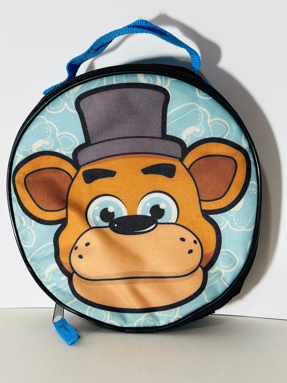 Five Nights at Freddys Freddy Fazbear Insulated Round Lunch Bag Bioworld Blue